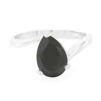 Bague en argent et Spinelle noir