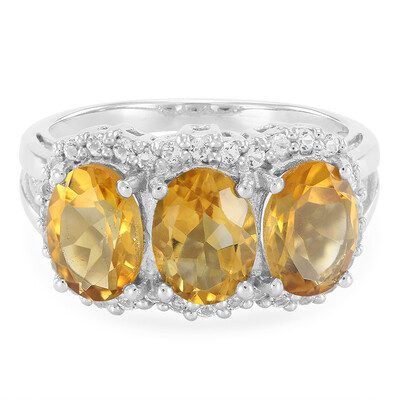 Bague en argent et Citrine