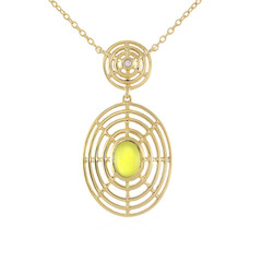 Collier en argent et Agate jaune