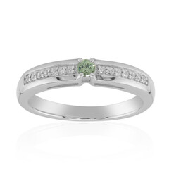 Bague en argent et Grenat Démantoïde de Madagascar (John Ferry)