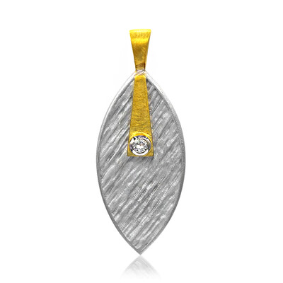 Pendentif en argent et Topaze blanche (MONOSONO COLLECTION)