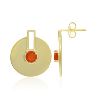 Boucles d'oreilles en argent et Opale de Feu du Mexique