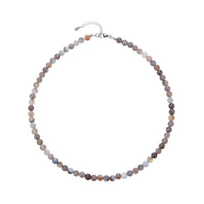 Collier en argent et Agate du Botswana