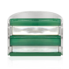 Bague en argent et Agate verte (Memories by Vincent)