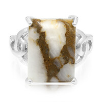 Bague en argent et Quartz Dinosaure