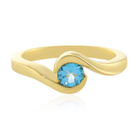 Bague en argent et Topaze bleu Suisse
