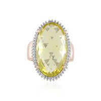 Bague en argent et Quartz citron