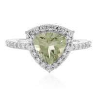 Bague en argent et Améthyste verte