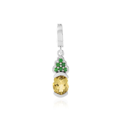 Pendentif en argent et Béryl jaune