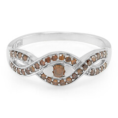 Bague en argent et Diamant fantaisie