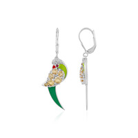 Boucles d'oreilles en argent et Citrine