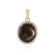 Pendentif en or et Saphir étoilé noir