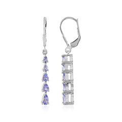 Boucles d'oreilles en argent et Tanzanite
