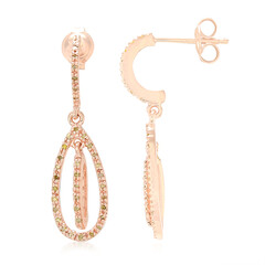 Boucles d'oreilles en argent et Diamant fantaisie