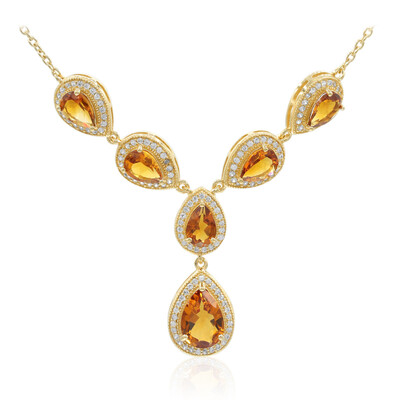 Collier en argent et Citrine Madère