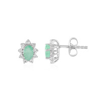 Boucles d'oreilles en argent et Emeraude de Socoto