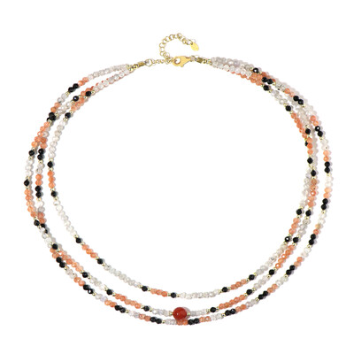Collier en argent et Agate rouge (Riya)