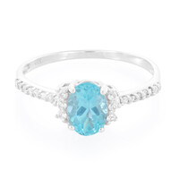 Bague en argent et Apatite bleue