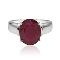 Bague en argent et Rubis de Madagascar