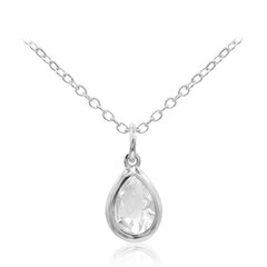 Collier en argent et Topaze blanche