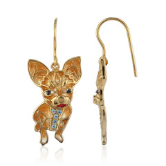Boucles d'oreilles en argent et Topaze bleu de Londres