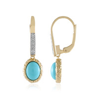 Boucles d'oreilles en argent et Turquoise Sleeping Beauty (Faszination Türkis)