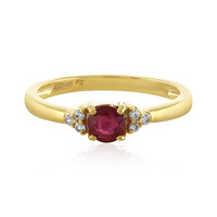 Bague en argent et Rubis de Madagascar