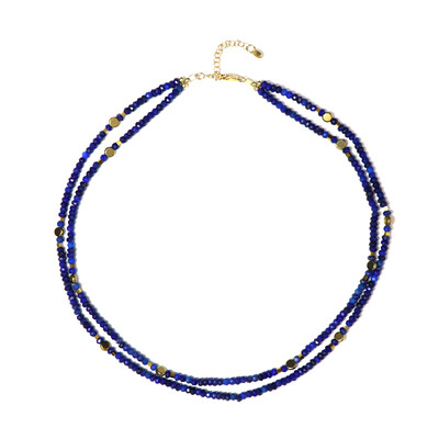 Collier en argent et Hématite dorée (Riya)