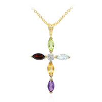 Collier en argent et Grenat du Mozambique