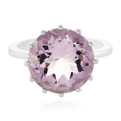 Bague en argent et Améthyste Rose de France