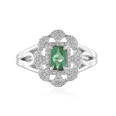 Bague en argent et Tourmaline verte de Benedito
