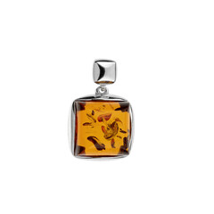 Pendentif en argent et Ambre baltique