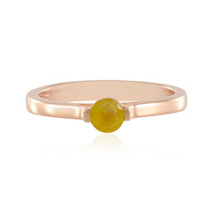 Bague en argent et Saphir jaune de Madagascar
