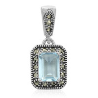 Pendentif en argent et Topaze bleu ciel