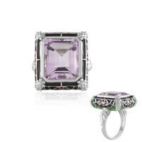 Bague en argent et Améthyste Rose de France (Adela Silber)