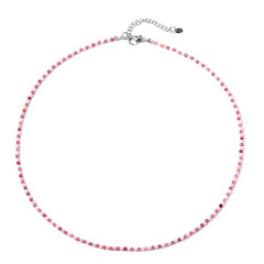 Collier en argent et Tourmaline rose