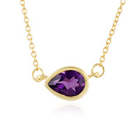 Collier en argent et Améthyste de Zambie