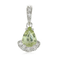 Pendentif en argent et Tourmaline cuprifère