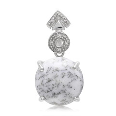 Pendentif en argent et Agate dendritique
