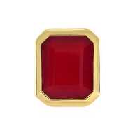 Pendentif en argent et Calcedoine framboise