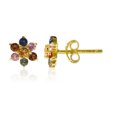 Boucles d'oreilles en argent et Saphir jaune
