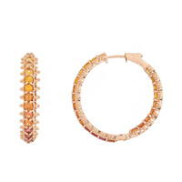 Boucles d'oreilles en argent et Saphir orange (Dallas Prince Designs)