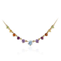 Collier en argent et Topaze bleu ciel