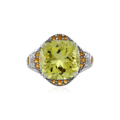 Bague en argent et Quartz citron