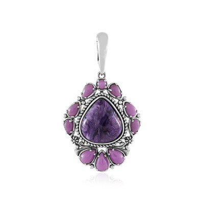 Pendentif en argent et Charoïte (Desert Chic)