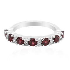 Bague en argent et Grenat Rhodolite