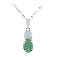 Collier en argent et Emeraude du Brésil