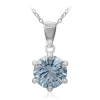 Collier en argent et Topaze bleu ciel