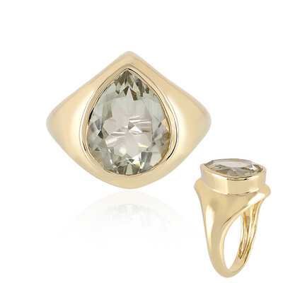 Bague en argent et Améthyste verte