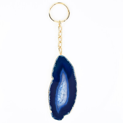 Accessoire en acier inoxydable et Agate bleue